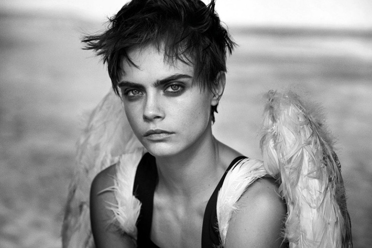 Photographer: Peter Lindbergh, Model: Cara Delevingne.